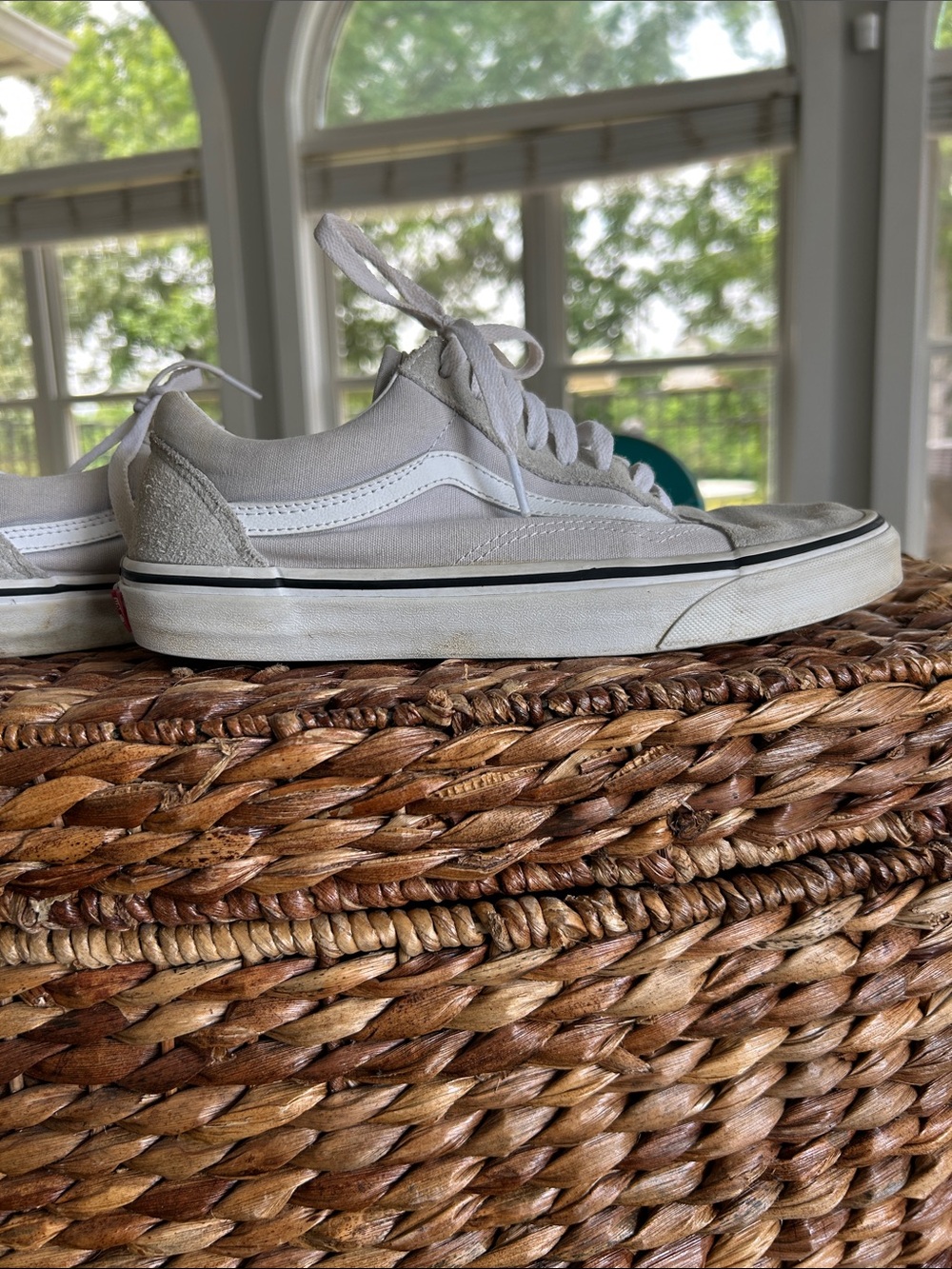 Vans Low-Top Sneakers in Tan and White Women’s Size 10